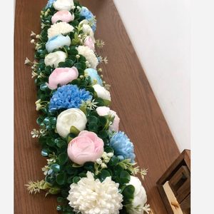 پنل گل مصنوعی ابی و یاسی یک متری