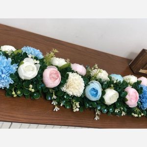 پنل گل مصنوعی ابی و یاسی یک متری