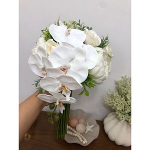 دسته گل عروس رز و ارکیده ابشاری — تصویر ۳