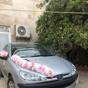 پنل گل مصنوعی سفید صورتی
