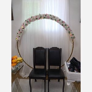 پنل گل مصنوعی یک متری سفید صورتی