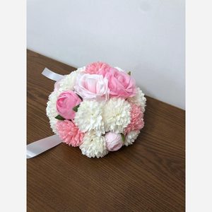 پنل گل مصنوعی سفید صورتی پک پنج عددی فروش عمده
