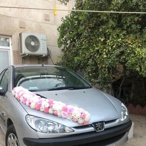 پنل گل مصنوعی سفید صورتی