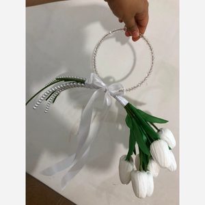 دسته گل عروس سازه ای لاله
