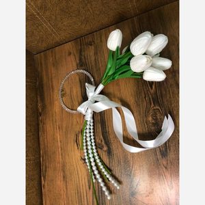 دسته گل عروس سازه ای لاله