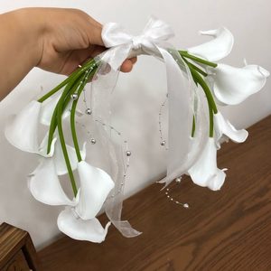 دسته گل عروس مصنوعی مدل سازه ای شیپوری 12شاخه