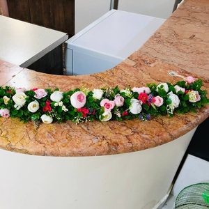 پنل خطی گل مصنوعی مناسب برای ماشین عروس و دیزاین جشن