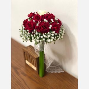 دسته گل عروس مدل رز مخمل