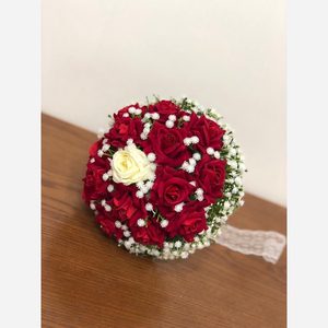دسته گل عروس مدل رز مخمل