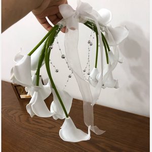 دسته گل عروس مصنوعی مدل سازه ای شیپوری 12شاخه