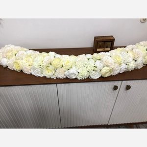 پنل گل مصنوعی سفید نباتی