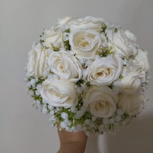 دسته گل عروس مدل رز و ژیپسوفیلا