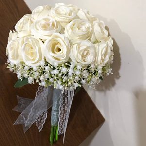 دسته گل عروس ترکیب رز و ژیپسوفیلا