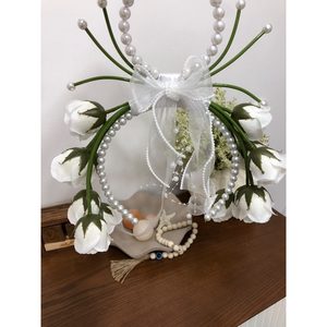 دسته گل عروسی مدل کیفی با گلهای رز — تصویر ۵