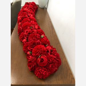 پنل گل مصنوعی 100 سانتی متر قرمز