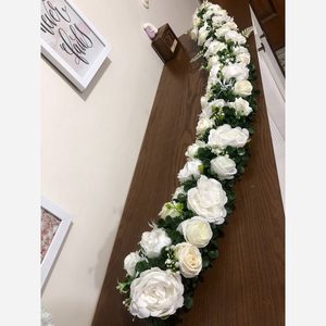پنل ماشین عروس با گلهای رز و پیونی سفید