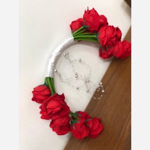 دسته گل عروسی سازه ای رز قرمز