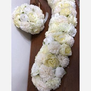 پنل گل مصنوعی سفید نباتی