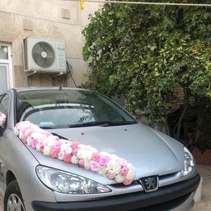 پنل گل مصنوعی سفید صورتی پک پنج عددی فروش عمده